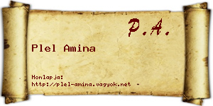 Plel Amina névjegykártya